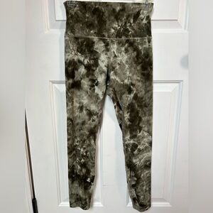 Green Lululemon Tie Dye Leggings